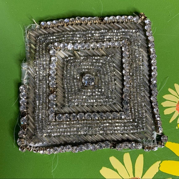 Rhinestone Fabric Remnant - Picture 2 of 7